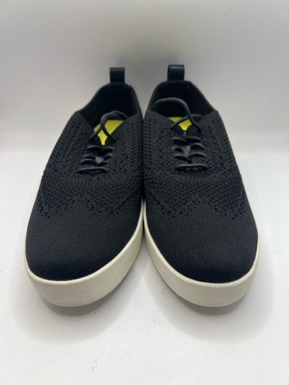 Cole Haan Black Knit Casual Sneakers with White Sole